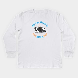 French Bulldog Needs a Nap Kids Long Sleeve T-Shirt